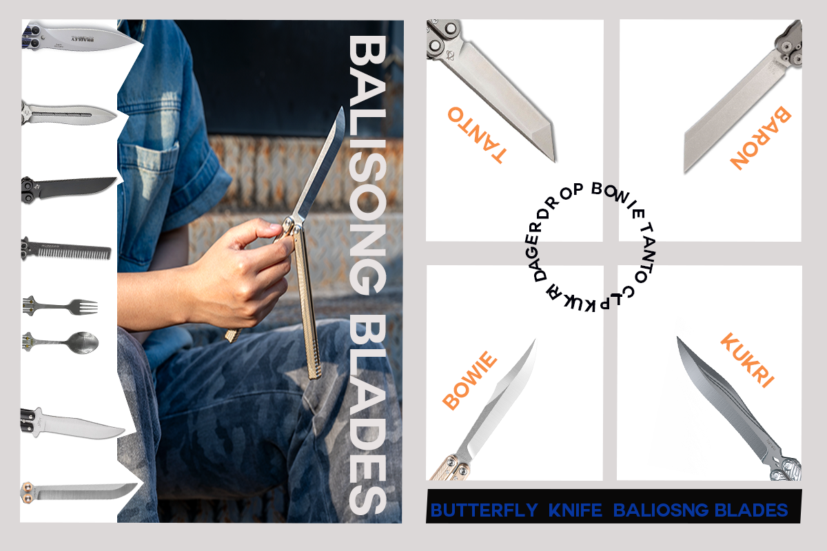 Butterfly knife blades theme picture of balisong balde