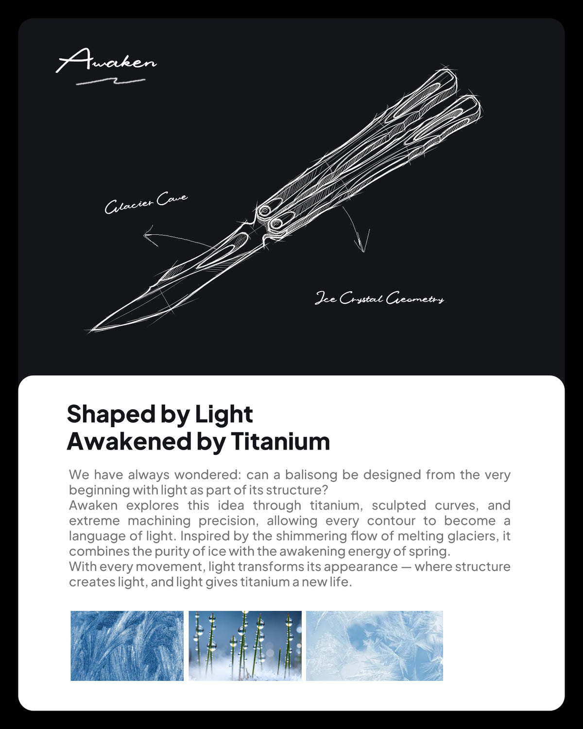 Awaken Trainer TC4 Titanium Handle Balisong