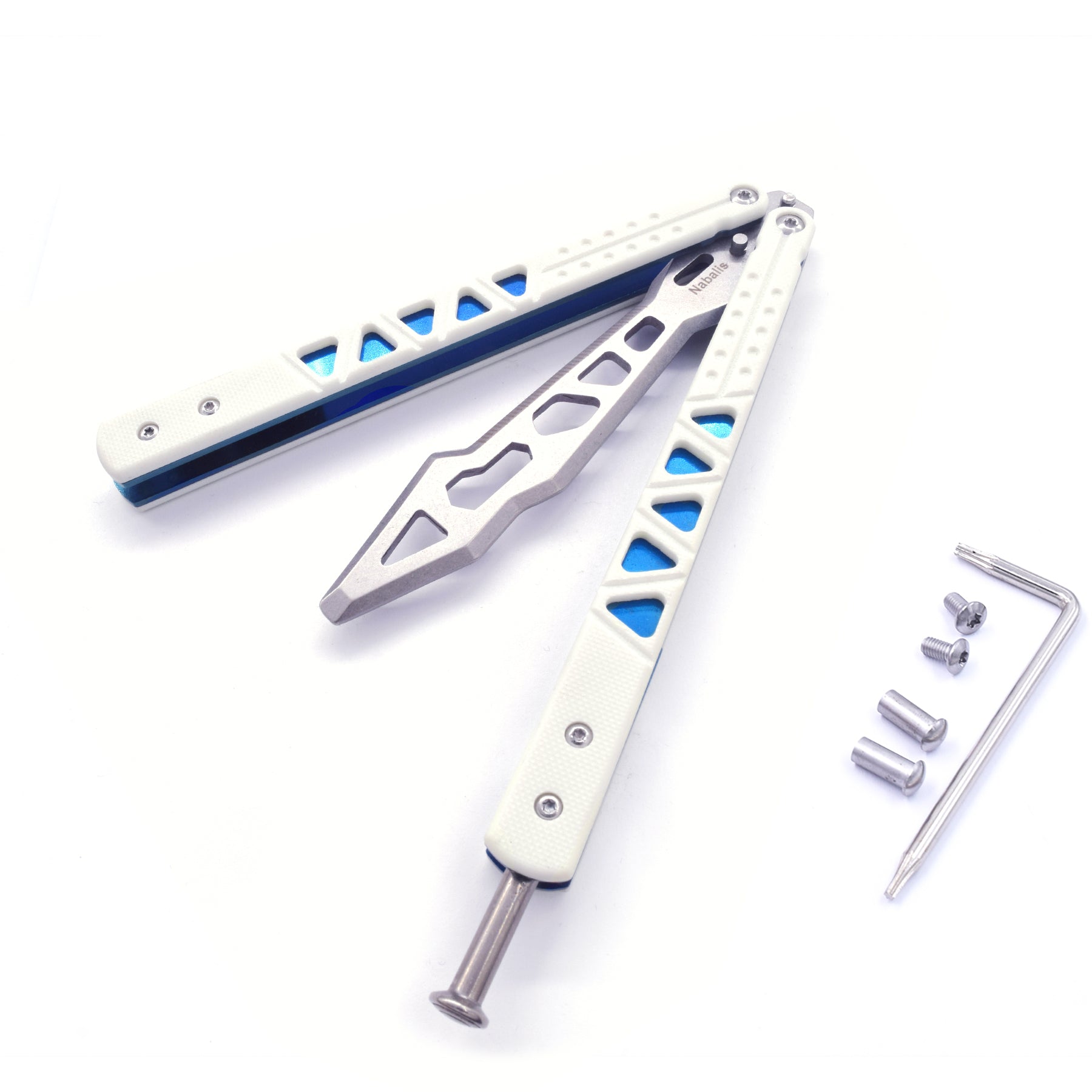 Nabalis Marbles Balisong Butterfly Knife With Free Weight Balls