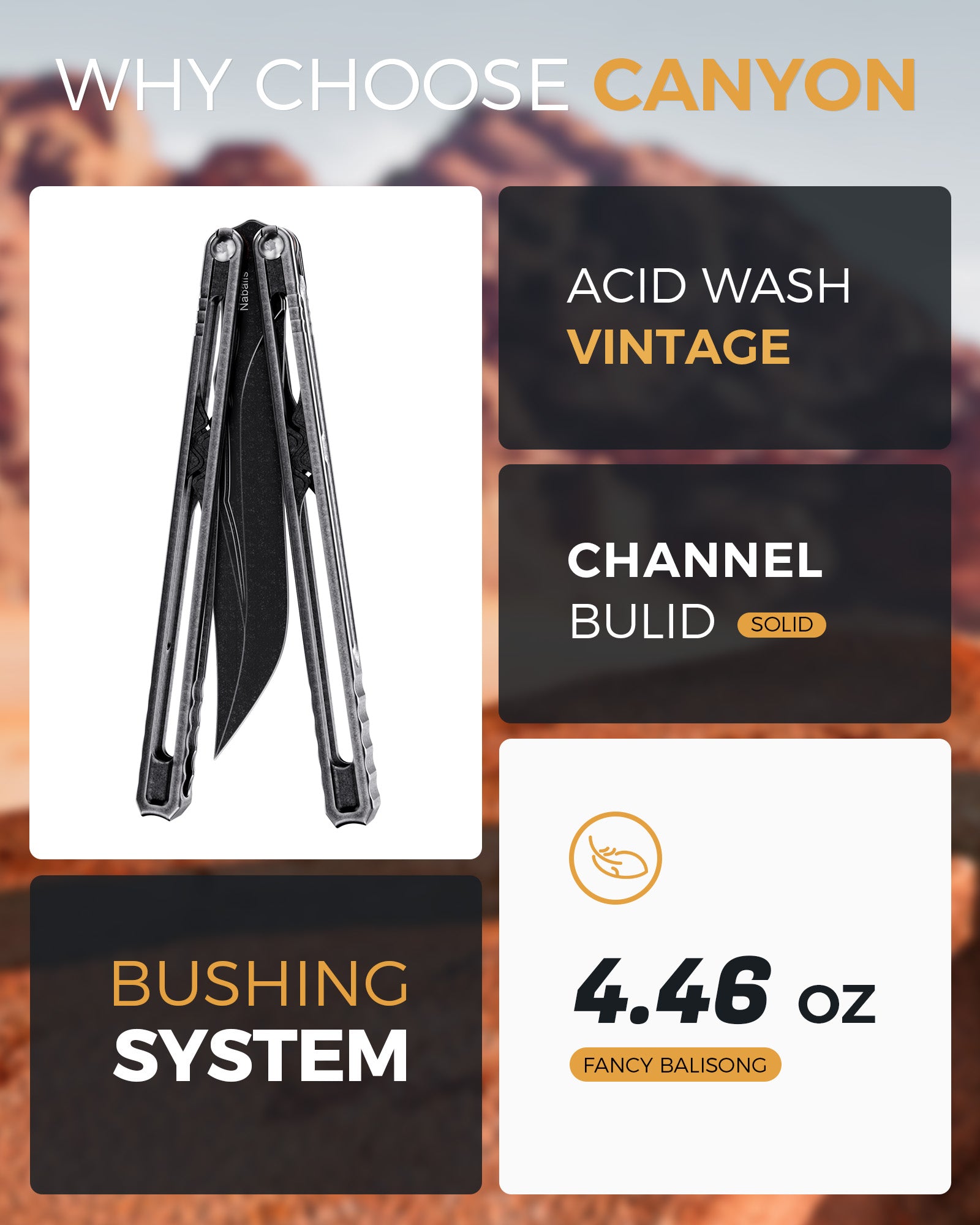 Canyon - Stainless Steel Trainer with False Edge