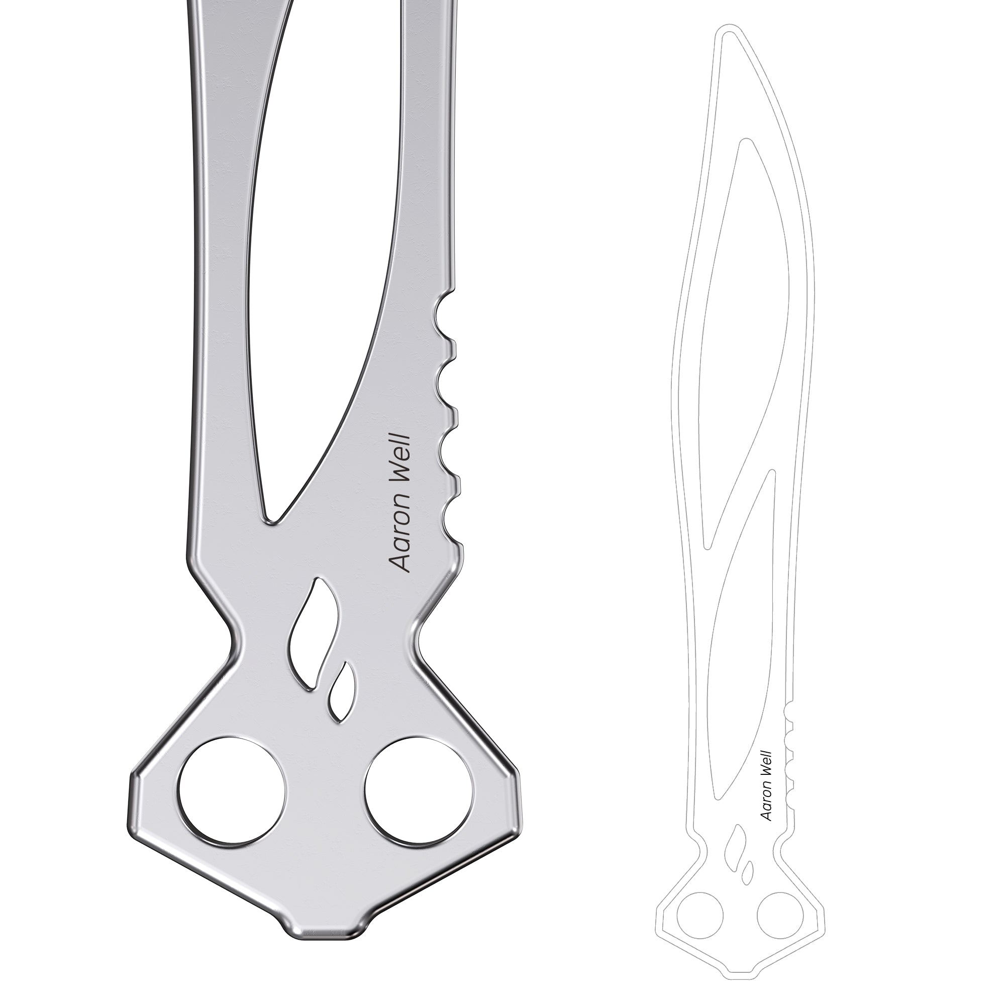 Choose the location for the Wing trainer laser engraving