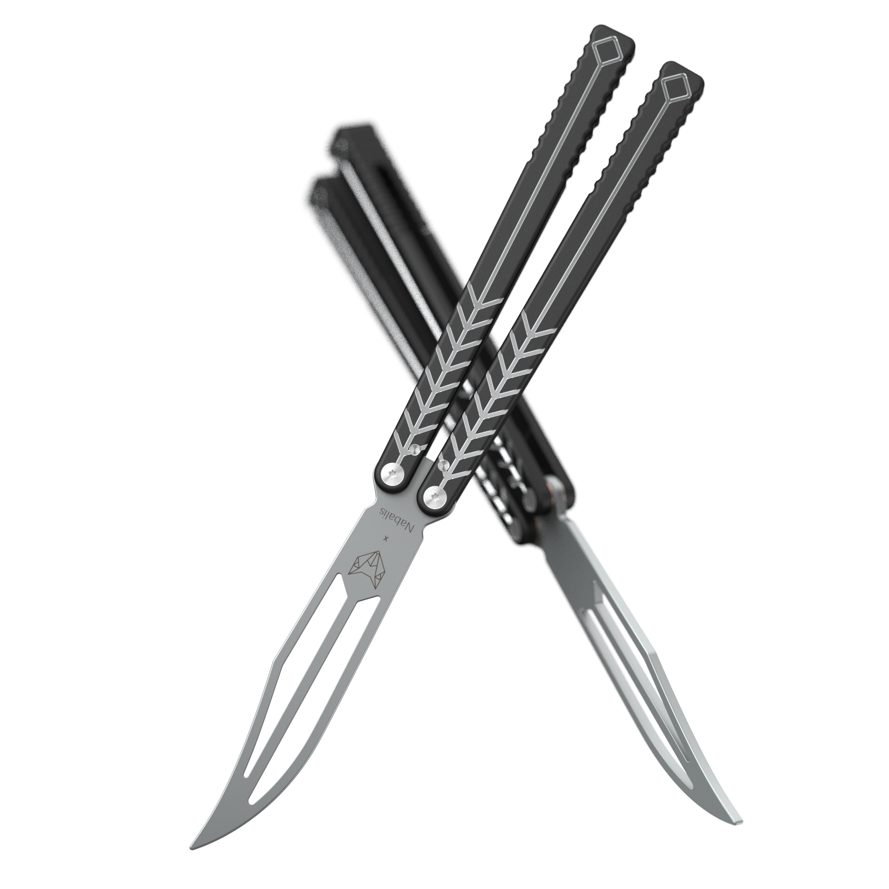 Nabalis Vulp balisong butterfly knife trainer without  bottle opener-black