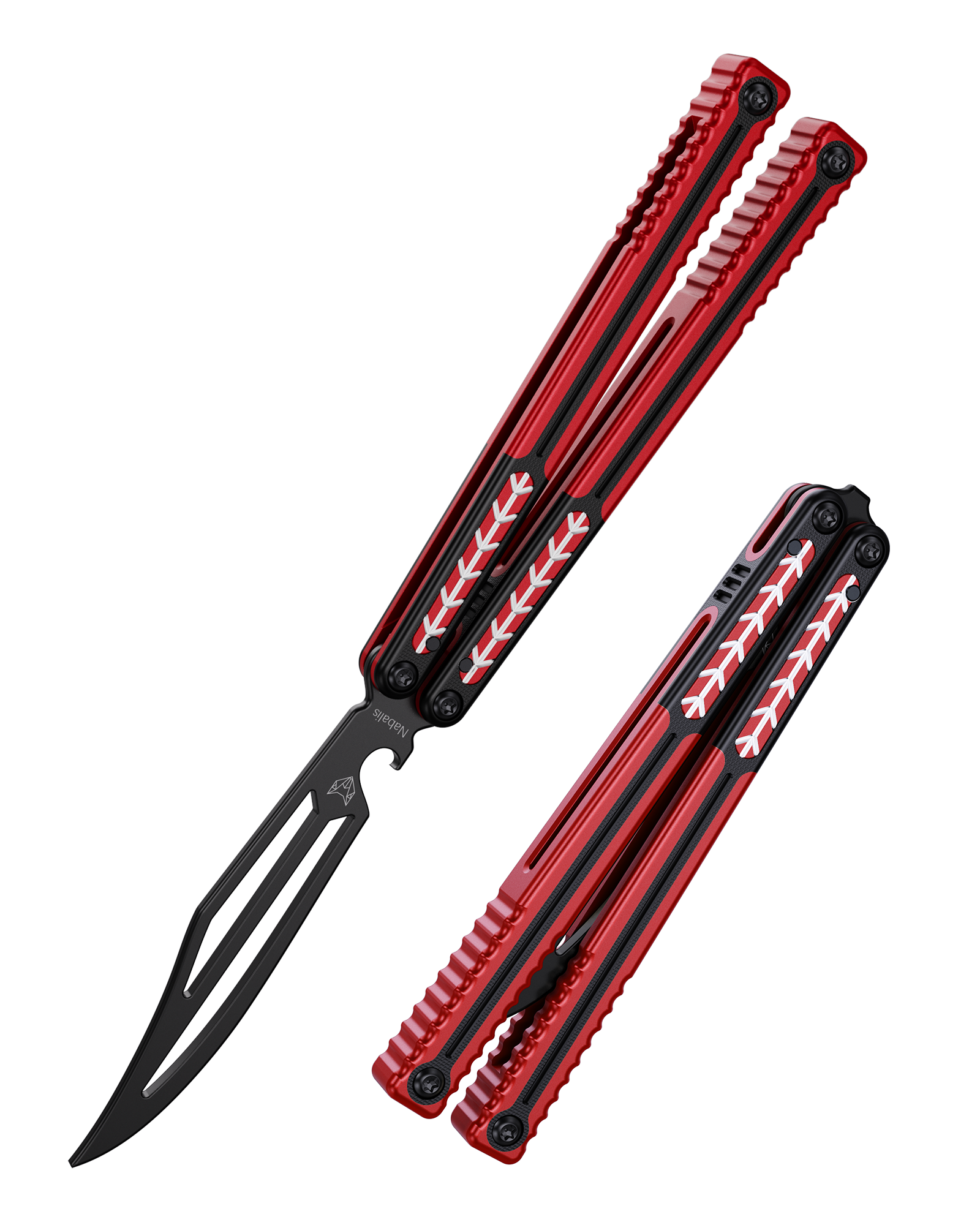 Nabalis Vulp Pro Balisong Butterfly Knife Trainer-Red