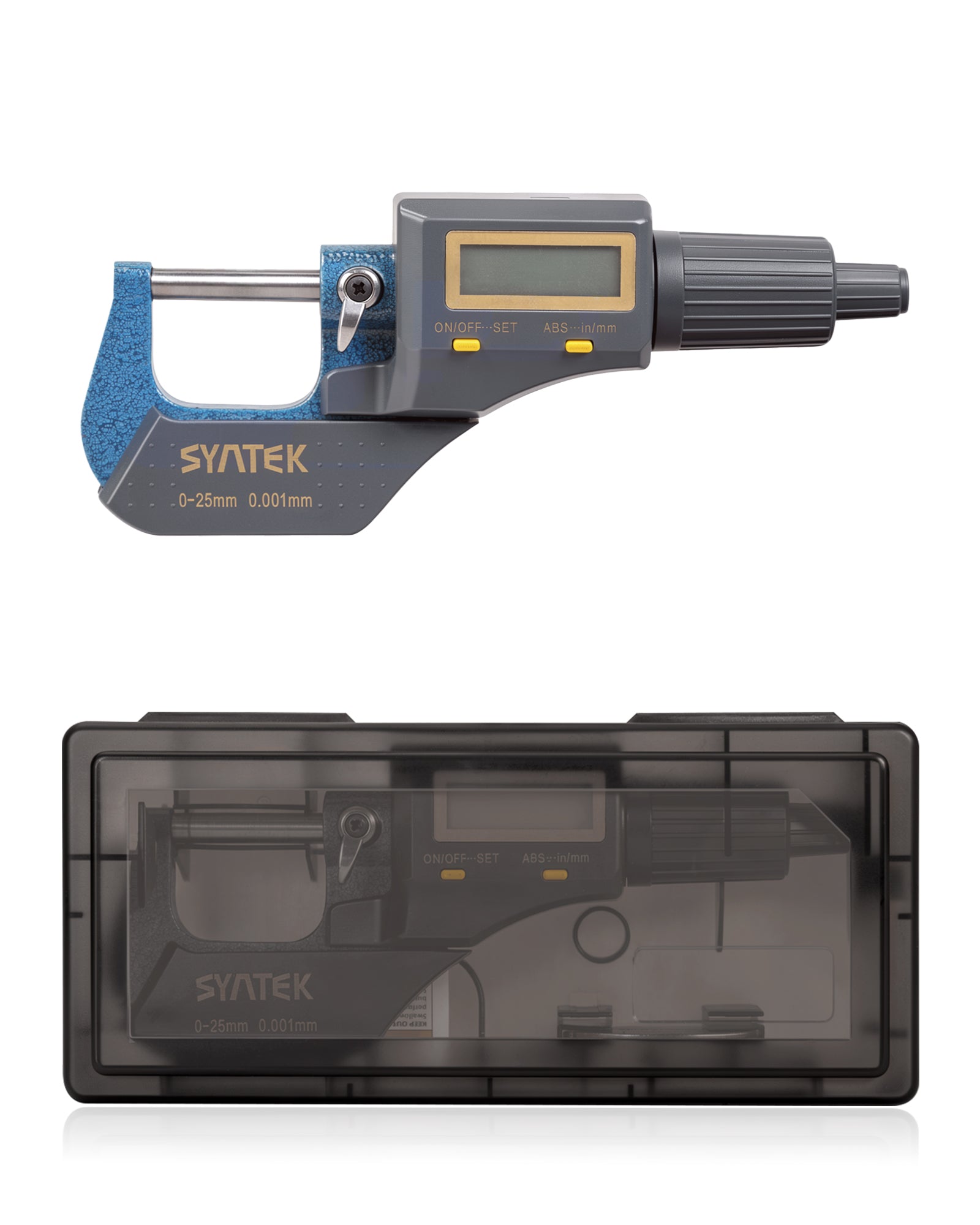 디지털 마이크로미터 - 0.00005"/0.001mm 분해능 ±0.0001"/0.002mm 정확도