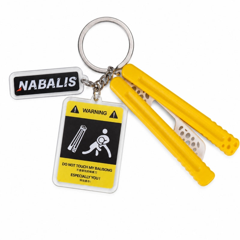 🎁 Mini Cheese Balisong Keychain – 3D Printed Flipping Fidget Bag Charm & Novelty Gift (100% off)