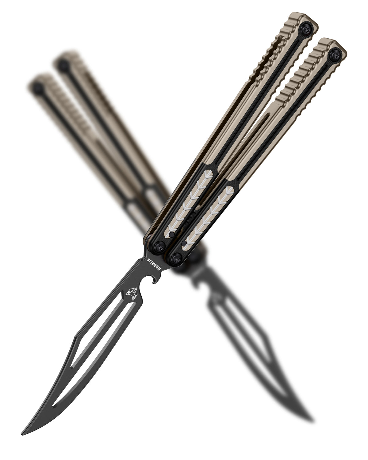 Nabalis Vulp Pro Balisong Butterrfly Knife Trainer G10 & 7075 AL Handle