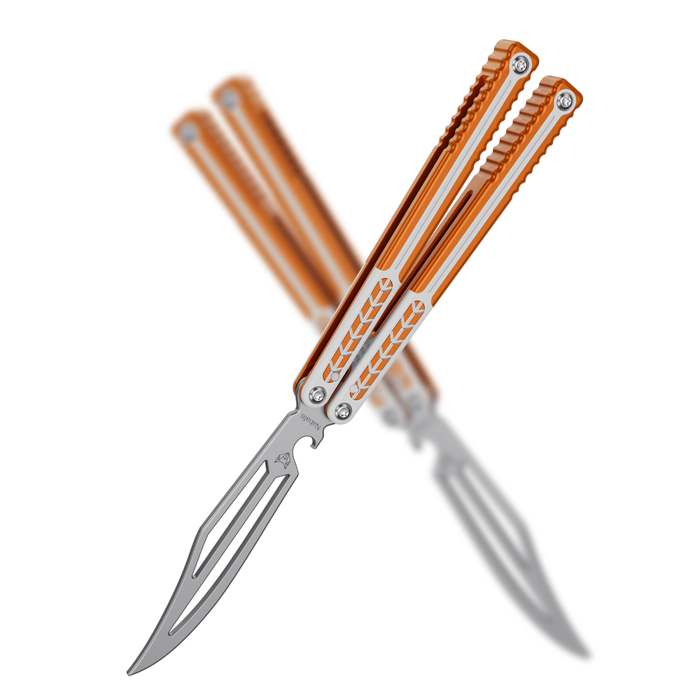 Nabalis Vulp Pro Balisong Butterrfly Knife Trainer G10 & 7075 AL Handle