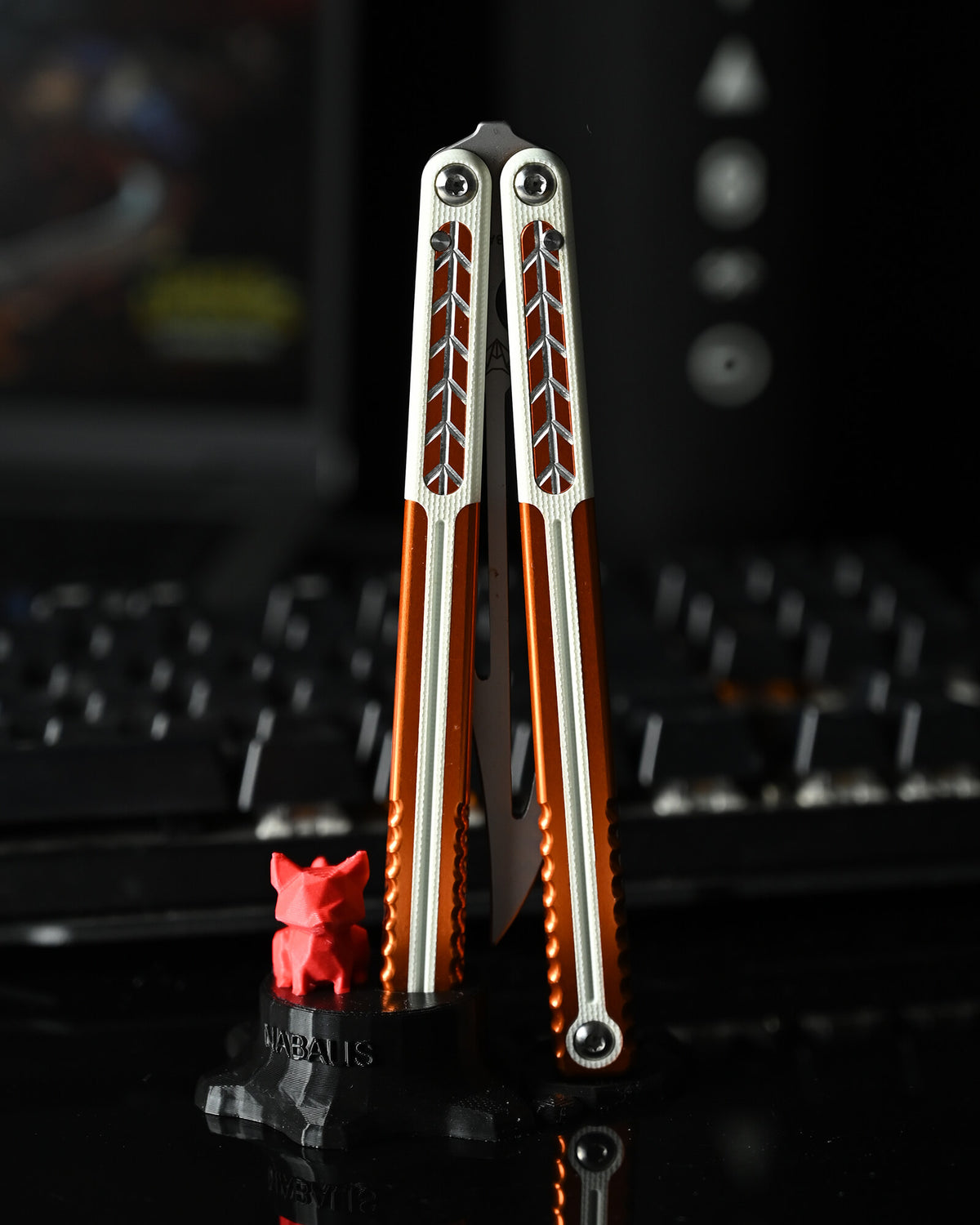 Nabalis Vulp Pro Balisong Butterrfly Knife Trainer G10 & 7075 AL Handle