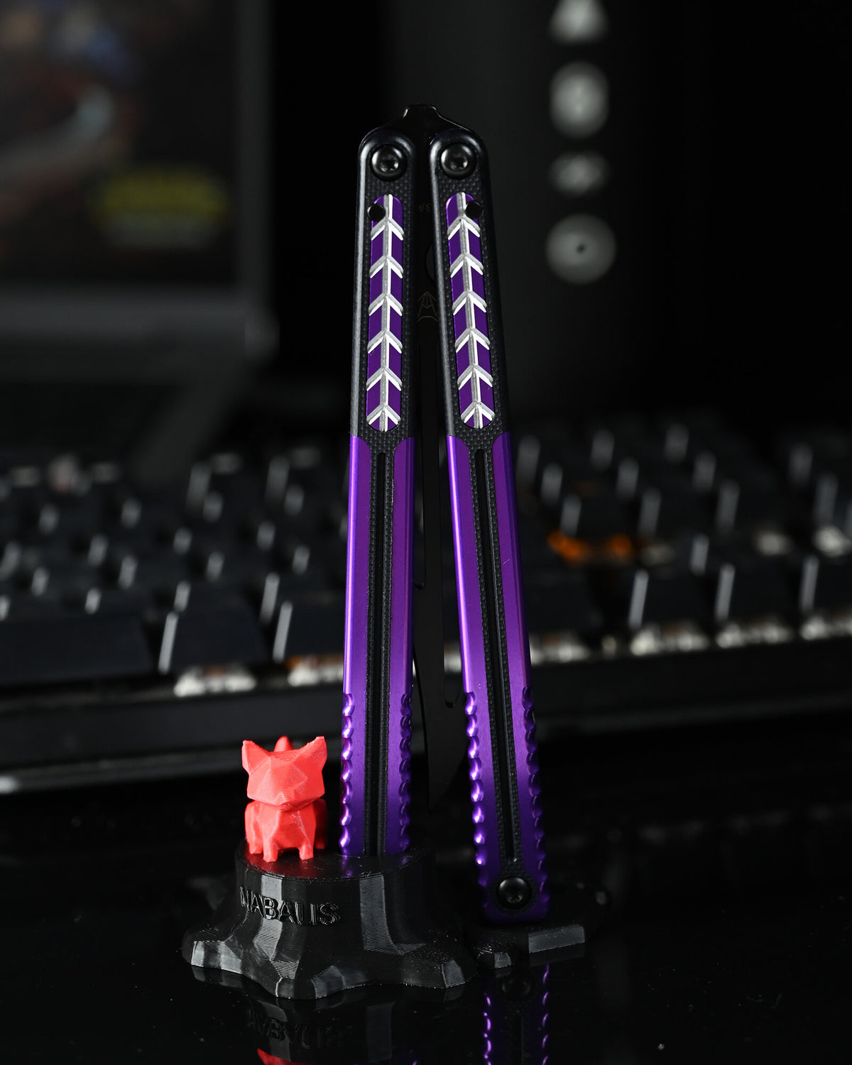 Nabalis Vulp Pro Balisong Butterrfly Knife Trainer G10 & 7075 AL Handle
