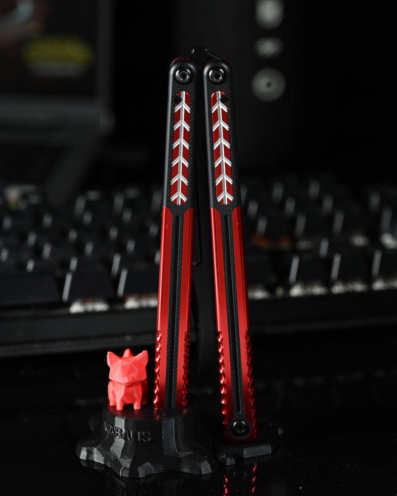 Nabalis Vulp Pro Balisong Butterrfly Knife Trainer G10 & 7075 AL Handle