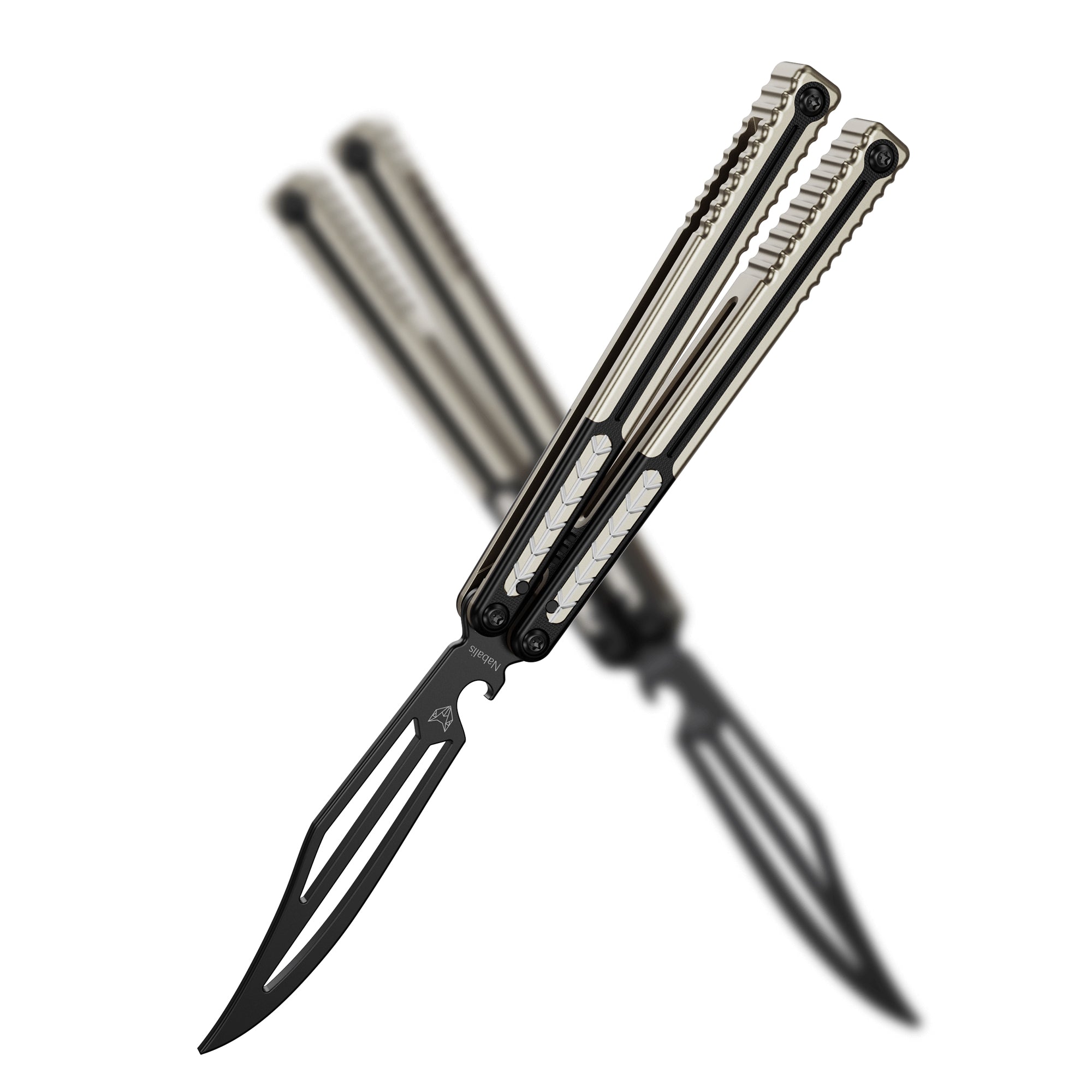 Nabalis Vulp Pro Balisong バタフライ ナイフ トレーナー G10 & 7075 AL ハンドル