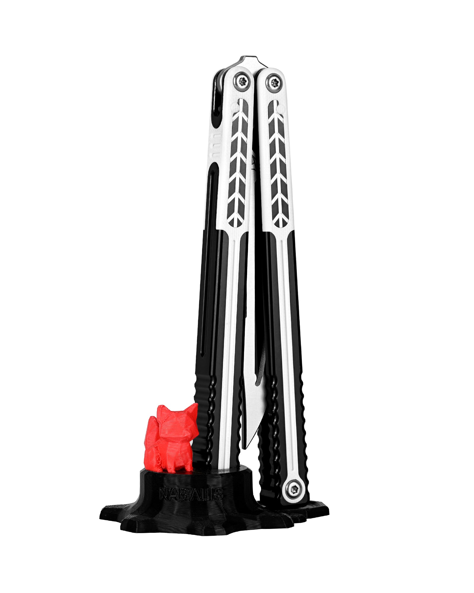 バタフライトレーナー　BBbarfly Pro V3　バタフライナイフ BB Barfly Pro V3 Butterfly Trainer (Black/White) - Blade HQ