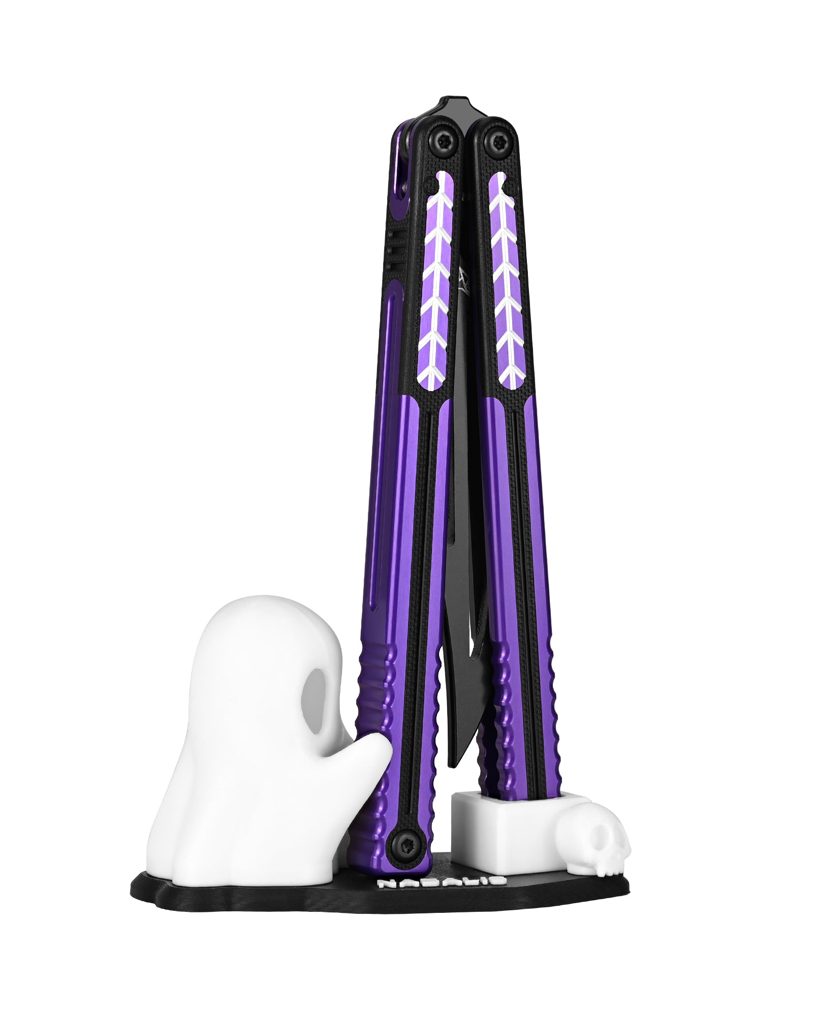 バタフライトレーナー　BBbarfly Pro V3　バタフライナイフ BB Barfly Pro V3 Butterfly Trainer (Black/White) - Blade HQ