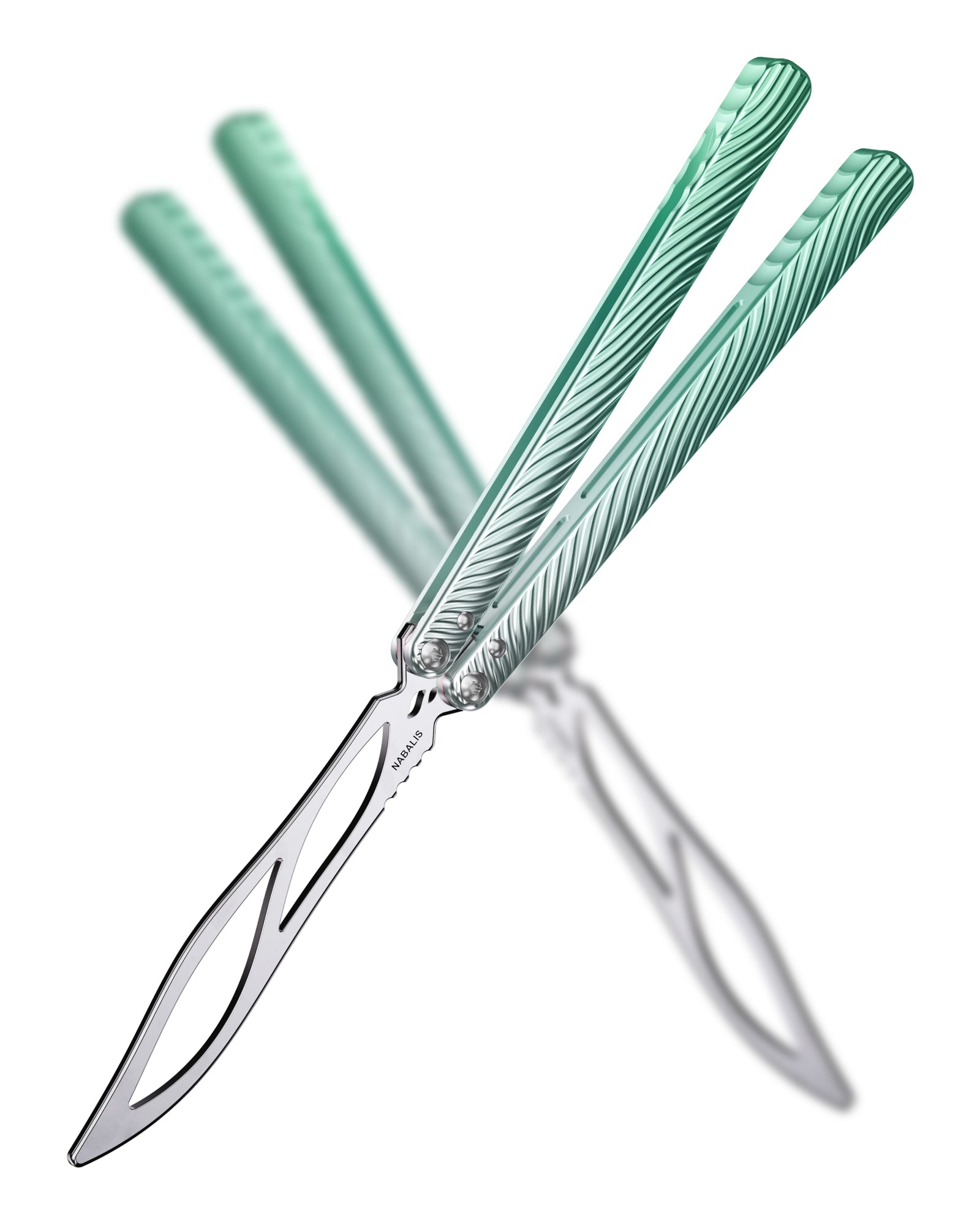 초보자용 그래디언트 핸들을 위한 Nabalis 윙 트레이너 버터플라이 나이프 Balisong